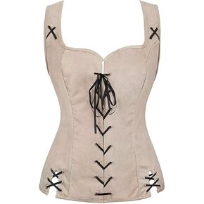 Pirate Renaissance Costumes for Women Steampunk Pirate Vest Viking Costume Bodice