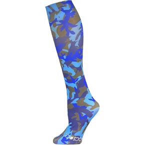 Hocsocx Blue Camo Socks Performance Liner Moisture-Wicking Protection for Field Hockey, Ice Hockey, and Soccer
