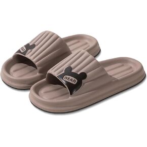 Cloud Slides for Women Men Bear Pillow Slippers Non Slip Shower Bath Platform Foam Sandals for Indoor Outdoor House Pool