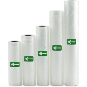 Mozing Vacuum Sealer Bags, Commercial Grade Food Seal Bag Rolls, Meal Saver Bags for Storage or Sous Vide