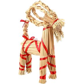 17.3in Tall Yule Goat Swedish Straw Goat Handmade Julbock Goat Yule Decoration at Home Yard Childhood Memory Messenger Ornament