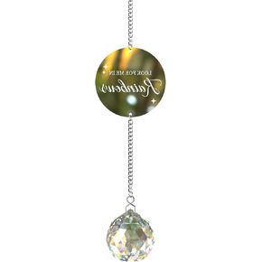 Crystal Memorial Gifts, 40mm Crystal Suncatcher Handmade Hanging Ornament Rainbow Maker, Unique Sympathy Gifts for Loss of Loved One, Miscarriage, Bereavement, Funeral, Remembrance (Clear Crystal)