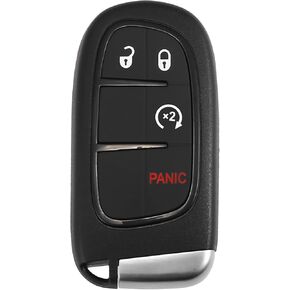X AUTOHAUX 433MHz GQ4-54T Replacement Keyless Entry Remote Car Key Fob for Jeep Cherokee 2014-2022 4 Buttons W/Door Key 4A Chip GQ454T
