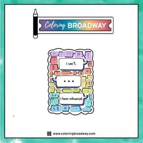 Musical Theatre Nerds Acrylic PIN | 1 Individual ACRYLIC PIN by Coloring Broadway | Inspired by I Can't I have Rehearsal - Laser Cut - High Definition (1.5" x 1.15")