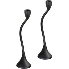 Zerodeko 2pcs Tall European Style Candle Holder Elegant Candlestick Decor Fireplace Candles Wedding Favors Metal Candle Holder Metal Candle Stand French Decor Ornament Desk Zinc Alloy