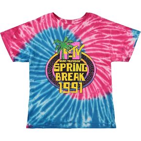 MTV Mens Tie Dye Shirt - #TBT Mens 1980's 1990's Music Television Clothing - Classic I Want My T-Shirt