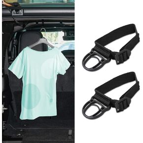 2PCS Roll Bar Coat Hanger Clothes Hook for Jeep, Car Clothes Hook, Fabric Vehicle Auxiliary Hnging Buckle Parts Accessories, Roll Bar Clothes Hook Car Accessories Fit for Wrangler JK JL JT TJ