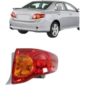 labwork Right Passenger Side RH Tail Light Lamp Assembly Replacement for 2009 2010 Toyota Corolla Outer Rear 8155002460 TO2801175