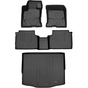 SMARTLINER Custom Floor Mats and Cargo Liner Behind 2nd Row Black Compatible with 2020-2023 Ford Escape (Hybrid Models Only)