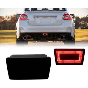 GTINTHEBOX for 2011-up Subaru Impreza WRX/STi XV Crosstrek LED Rear Bumper Fog Light Stop Brake Backup Reverse Running Tail Lights (3-In-1 Smoked Lens)