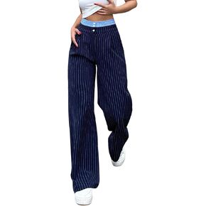 Women's Comfort Pants with Colorful Bands for The Lower Part