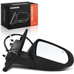 A-Premium Driver Side Power Door Mirror - Compatible with Jeep Compass 2017-2022 - Heated Manual Folding Black Outside Rear View Mirror w/Turn Signal and Blind Spot Detection