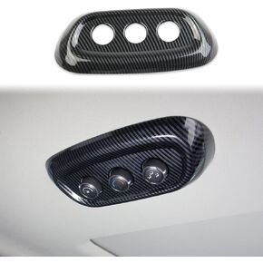 crosselec Carbon Fiber Rear Roof Air Conditioning AC Knob Panel Cover Trim for Dodge Durango 2014-2022