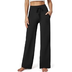 IUGA Wide Leg Yoga Pants for Women Sweatpants with Pockets Yoga Pants Flare Lounge Pants Loose High Waist Comfy Workout Dance