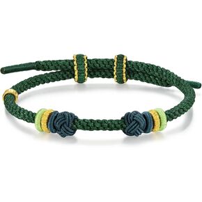 CHOW SANG SANG Hand-woven Knotted Rich Green Rope Bracelet for Women JFB0046