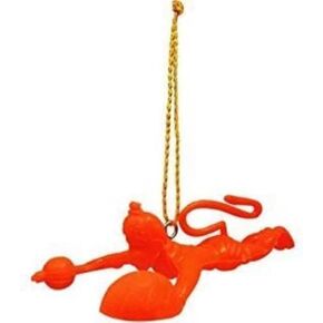 Flying Lord Hanuman Hanging Idol for Car Decoration Decorative Showpiece, Orange, DS0607202223