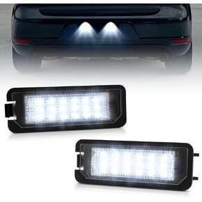 LED License Plate Lights Tag Lamps Compatible with Audi A3 S3 A4 S4 A6 S6 A8 S8 Q7 RS4 Clear Lens Led Number Plate Lamp Pack of 2
