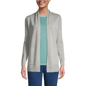 Lands' End Women's Long Sleeve Open Long Cardigan Sweater