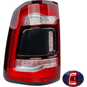 Full LED Taillamps, Compatible with 2019-2022 Ram 1500, Replace 55112993AB 55112993AC 55112993AD Led Driving Reverse Lights Brake Turn Signal Lighting Rear Left Driver Side Tail Lamps Assembly