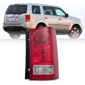 Tail Light Compatible With 2009-2015 Honda Pilot Rear Light Housing Brake Lamps Replaces 33500-SZA-A02 Right Passenger Side