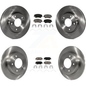 CMX Front Rear Disc Brake Rotors And Ceramic Pads Kit Replacement For 2017-2020 Hyundai Elantra 2.0L K8C-101455