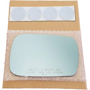 Mirror Glass Replacement + Adhesive Pads for 2007-2012 Acura MDX Passenger Side - Blue Tint Mirror Glass (2007 2008 2009 2010 2011 2012 07 08 09 10 11 12)