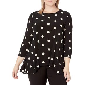 Anne Klein Women's Size Plus Sharkbite Top