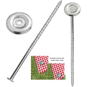 Patio Rug Stakes Outdoor Rv Rug Stakes High Temperature Quenching 8in Pack of 10
