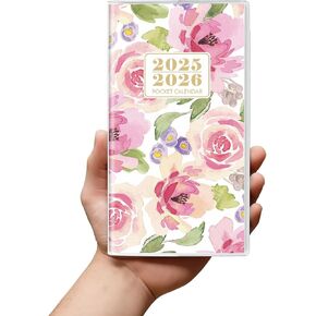2024-2026 Pocket Calendar, Purse Monthly Planner 2024-2026 - 6.7" x 3.7" - Runs from November 2024 Until December 2026, 2024 Pocket Calendar with PVC Cover for Planning, Organizing and Office