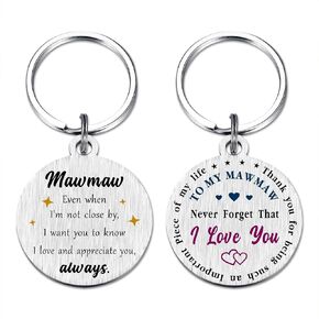 Mawmaw Gifts - I Love My Mawmaw Christmas Birthday Keychain from Grandkids - Gift for Mawmaw Valentines Mother's Day