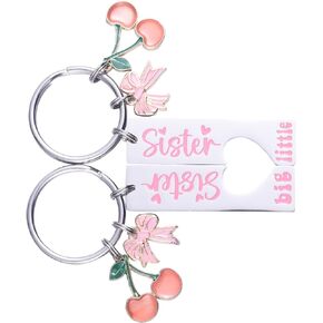 Big Little Sorority Gifts - 1908 AKA Sorority Big Sister Little Sister Keychain Set Ivy Leaf Keyrings for Women and Girls
