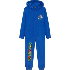 Super Mario Boys Pyjama, Fleece Pyjamas Age 4-15, Gifts for Gamers Boys Teens (Blue, 13-14 Years) in Saudi Arabia