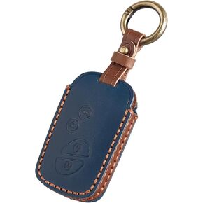 لغطاء مفتاح Lexus Key Fob، سلسلة مفاتيح جلدية مناسبة لـ Lexus GX460 RX350 IS250 LX570 ES350 IS350 GS430 GS300 GS450h واقي مفتاح التحكم عن بعد الذكي (أسود)