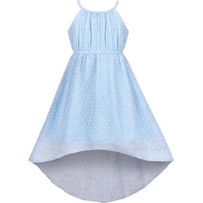 Sunny Fashion Girls Dress Yellow Leaf Sleeveless Summer Party Size 6-12