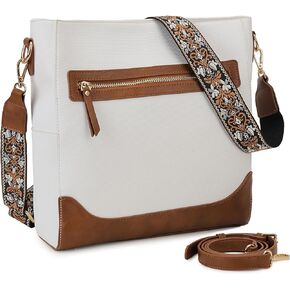 VX VONXURY Crossbody Bag for Women, Trendy Vegan Leather Shoulder Bag, Designer Bucket Bag with 2PCS Adjustable Straps
