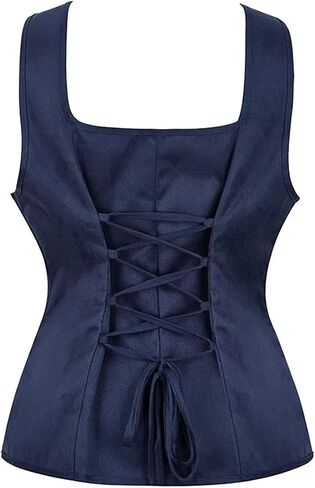 Pirate Renaissance Costumes for Women Steampunk Pirate Vest Viking Costume Bodice in Saudi Arabia