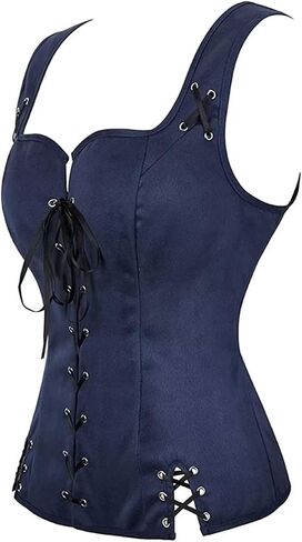 Pirate Renaissance Costumes for Women Steampunk Pirate Vest Viking Costume Bodice in Saudi Arabia