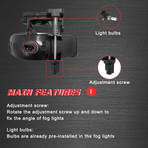 A ABIGAIL Driving Fog Lights Lamps Replacement for 1999-2002 GMC Sierra & 2000-2006 GMC Yukon Pickup Truck SUV With 880 12V 27W Halogen Bulbs 10385054, 10385055, GM2592110, GM2593110 (Clear Lens) in Saudi Arabia
