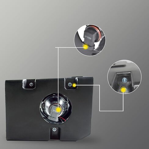 مصابيح الضباب متوافقة مع Ford [1999-2004 F-150] [1999 2000 2001 2002 Expedition] مصابيح الضباب مع جهاز عرض هالة LED (عدسة شفافة) in Kuwait