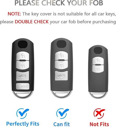 OFFCURVE Key Fob Cover for Mazda, Car Key Fob Case Soft TPU Full Protector Mazda 2 3 5 6 8 CX3 CX4 CX5 CX7 CX9 Atenza Axela MX5 Speed3 Miata Car Accessories Smart Keyless Car Key Holder, Purple in Saudi Arabia