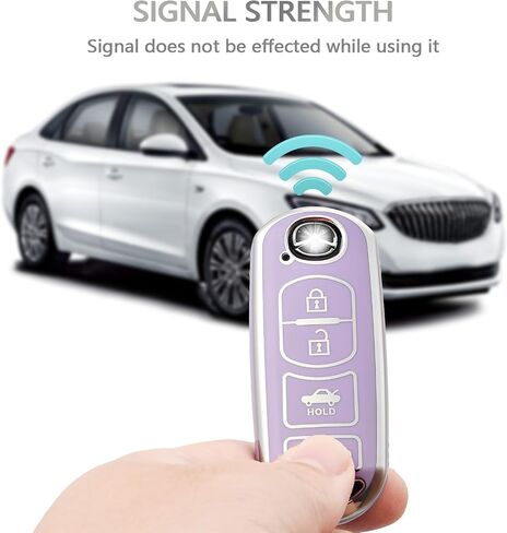 OFFCURVE Key Fob Cover for Mazda, Car Key Fob Case Soft TPU Full Protector Mazda 2 3 5 6 8 CX3 CX4 CX5 CX7 CX9 Atenza Axela MX5 Speed3 Miata Car Accessories Smart Keyless Car Key Holder, Purple in Saudi Arabia