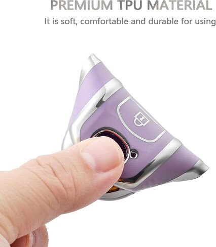 OFFCURVE Key Fob Cover for Mazda, Car Key Fob Case Soft TPU Full Protector Mazda 2 3 5 6 8 CX3 CX4 CX5 CX7 CX9 Atenza Axela MX5 Speed3 Miata Car Accessories Smart Keyless Car Key Holder, Purple in Saudi Arabia