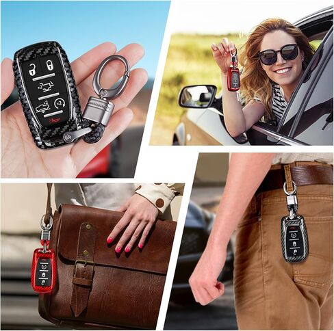 Real Glass Fiber Key Fob Protector Compatible with Ram Key fob Cover fits for Ram1500 2500 3500 TRX Limited Rebel Bighorn Lonestar Laramie Key Fob Case,Red in Kuwait