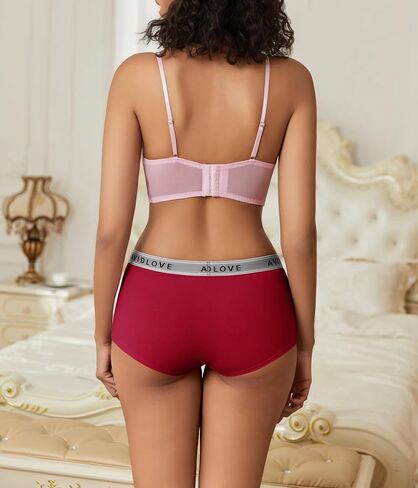 Avidlove Women's Underwear Cotton Boyshort Panties Full Coverage Boxer Shorts Briefs Cheeky Panty Pack of 4 in Saudi Arabia