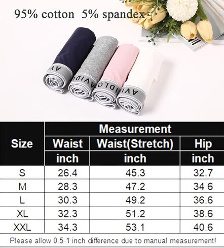 Avidlove Women's Underwear Cotton Boyshort Panties Full Coverage Boxer Shorts Briefs Cheeky Panty Pack of 4 in Saudi Arabia