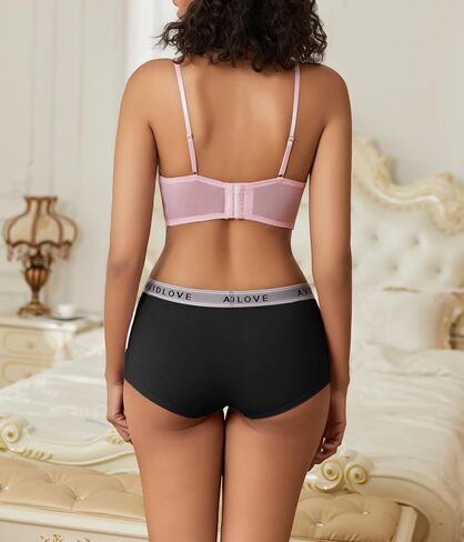 Avidlove Women's Underwear Cotton Boyshort Panties Full Coverage Boxer Shorts Briefs Cheeky Panty Pack of 4 in Saudi Arabia