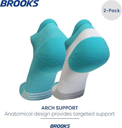Brooks Ghost Lite No Show Socks I Performance Running, Comfort Fit with Arch Support for Men & Women (2-Pack Set) in Saudi Arabia