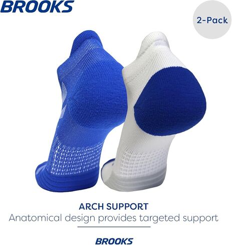 Brooks Ghost Lite No Show Socks I Performance Running, Comfort Fit with Arch Support for Men & Women (2-Pack Set) in Saudi Arabia