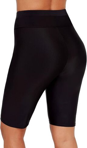 Urchics Women's High Waisted Swim Shorts UPF30+ Long Swimming Board Shorts Rash Guard Swim Capris in Saudi Arabia