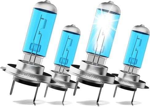 headlights Bulbs Compatible With Hyundai Santa Fe 2010-2016, H7 H11B High Low Beam High Performance Halogen Headlight Bulb Kits, 6000K White Light, Pack of 4 in Kuwait